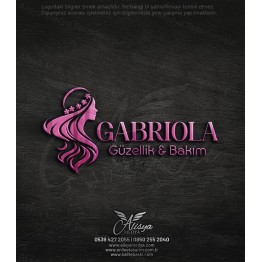 Kadın Dalgalı Saç Sembollü Pembe Renk Güzellik Merkezi, Estetik, Bakım, Makyaj Kauför Logo Tasarım Örneği 